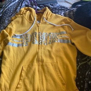 yellow victoria secret pink jacket